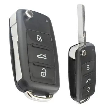 Black 3 Tlačidlá Smart Remote Náhradný Kľúč Č. obvodu s Indikátorom Lampa pre Volkswagen B5 / Passat