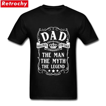 Móda Otec Muž, Mýtus, Legenda T-Shirt pánske Krátke Rukávy Super Úsek Srůsty Bavlnená Tkanina Koruny List Star Tees Muž