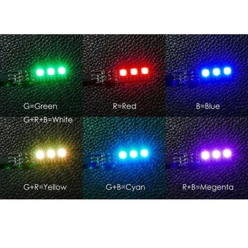 4pcs Matek RGB 5050 LED Svetlá Rady 7 Farieb 16V za 4S lipo w/DIP Prepínač pre QAV250 F450 Quadcopter drone