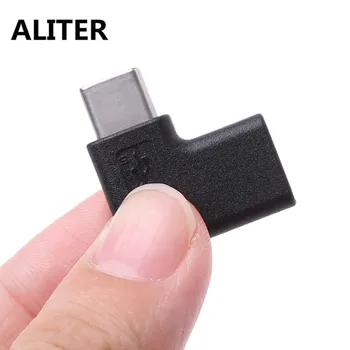 ALITER 90 Stupňov Pravý Uhol USB 3.1 Typ C Samec Samica USB-C Converter Adaptér