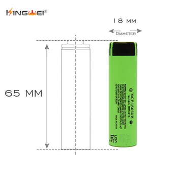 4pcs kingwei 3400mah Batéria pre Panasonic 18650 Batérie Nabíjateľné Bateria 3,7 V Li-ion Batérie, LED Blesk