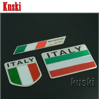 3D Hliníkovou Taliansko Mapa Národnej Vlajky Auto Nálepky, Auto Styling Pre Fiat Iveco Lamborghini Alfa Romeo DeTomaso Maserati Zagato
