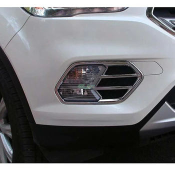Pre Ford Escape Kuga 2017 ABS Chrome Predné Hmlové svetlo Lampy Kryt Rámu Hmlové Svetlo Chránič 2ks