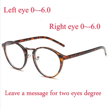 Muži Ženy Cool Okuliare Retro Plastové Kovový Rám Okuliare Optické Oválne Diopter Okuliare -1.0 -1.5 -2.0 -2.5 -3.0 -3.5 -4.0 -6.0