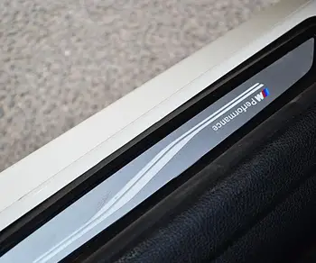 EOsuns led dvere šúchať prekrytia vložky vitajte na čítanie logo lampa prah dosky pre BMW radu 3 X1 X4 X5 X7 nové X3 gt535 218i