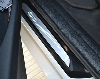 EOsuns led dvere šúchať prekrytia vložky vitajte na čítanie logo lampa prah dosky pre BMW radu 3 X1 X4 X5 X7 nové X3 gt535 218i