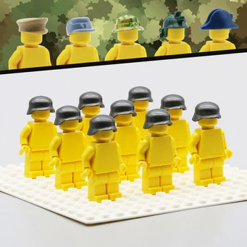 Vojenské WW2 SWAT Vojakov Obrázok Príslušenstvo Armády MOC Stavebné Bloky Prilba Spp Klobúk Kompatibilné Legoed Vojenské Hračky Pre Deti,