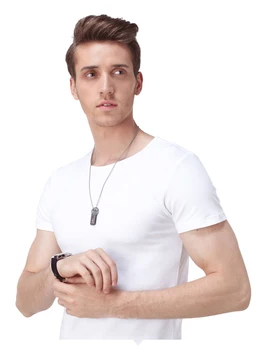 Nové Pánske White Príčinné Base T Shirt Plain White Č Tlač Modálne Top Tees T-Shirt Pre Mužov