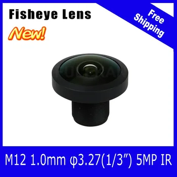5Megapixel Super širokouhlý 220 stupeň Fisheye Objektív 1.0 mm Pre 4MP/5MP OV5658 IP CCTV Kamery Doprava Zadarmo