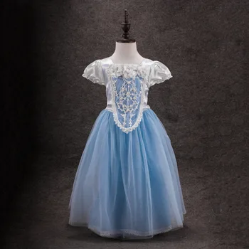 Nové Dievčenské Šaty Popolušky Šípková Princezná Rapunzel Šaty Aurora Deti Strany Elsa Šaty, Kostým Oblečenie 4-10 Rokov