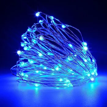 8 Farieb Vianočné osvetlenie 10m 100 LED Medený Drôt String Svetlo s napájacím Adaptérom (UK,USA,EU,AU Plug) dovolenku dekorácie svetlá