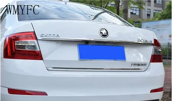 Nerezová Oceľ Zadný zadných dverí Veka batožinového priestoru Kryt Výbava Pre Škoda Octavia MK3 A7 2016 2017 2018