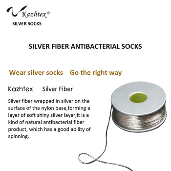 C320104B Kathtex pánske Strieborné Vlákno Antibakteriálne Ponožky Šaty Bežné ponožky Antibakteriálne deodorization