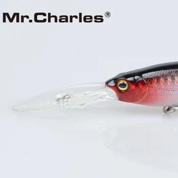 Pán Charles CMC032 Rybárske Lure 75mm/11.5 g 0-2.0 M PLÁVAJÚCE Shad Minnow Pevného Návnad Crankbait Wobblers Rybárske Náčinie Pesca