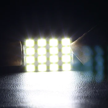 1pcs 39 mm 16SMD LED Auto špz Osvetlenie 3528 Dome Auto Čítanie Žiarovky Parkovanie Lampa Auto Zdroj Svetla Auto Styling
