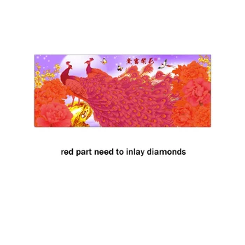 Diamond výšivky Rozloženie Diamond maľovanie na kamienky mozaika cross-stitch korálky páva kryštál diamantu obrázky 180*80