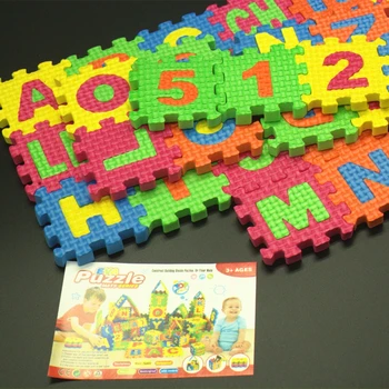 36pcs veľa španielsky písmená hračky pre Deti baby puzzle mats 55 * 55MM španielsky abeceda a čísla eva puzzle vzdelávania