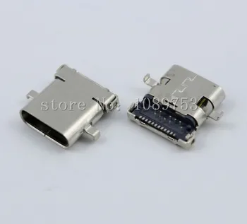 2ks USB 3.1 Typu C, Female Zásuvka Konektor 24pin 10.0 mm 90 stupeň Vysokej rýchlosti DIY Konektory