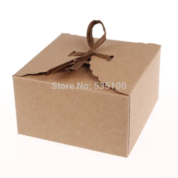 Retro Mini Kraft Papier Box,DIY Svadobný Dar Prospech Boxy,Strana Candy Box,Mini Jedného Cake Box Balení(Súbor 12)