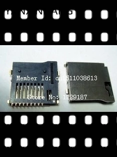 Nový, originálny 10PCS MicroSD Karty zásuvka, konektor pop-up