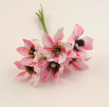 Umelé moruša papier pupenec,skutočný dotyk ľalie kvetinový kytice,diy plavidlá, dekorácie pre garland,scrapbooking príslušenstvo
