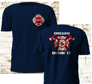 Móda Nové Chicago Hasič Oddelenie Backdraft Motora 17 Oheň Navy T-Shirt M - 3XL Tee tričko