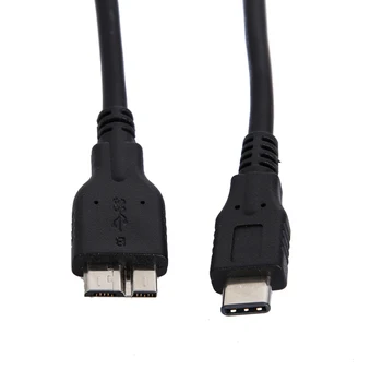 Black 10Gbps USB 3.1 Kábel Typu C Male Micro Mini USB 3.0 Pevný Disk Kábel Pre Macbook