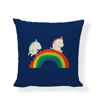 Unicorn Vankúše Tvorivé Cartoon Rainbow Cloud Darčeky Vzor Hodiť Vankúš Domov Auto Gauč Sídlo Ozdobné Obliečky Na Vankúše