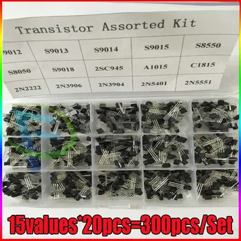 Tranzistor Najrôznejších Kit-92 S9012 S9013 S9014 S8050 S8550 2N3904 2N3906 BC327 BC337 Tl431 A42 A92 A1015 C1815 13001