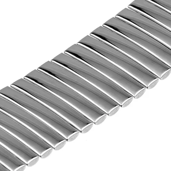 18 mm Elastické Watchband Nerezovej Ocele pre Withings Activite Smart Hodinky Band Náramok Odkaz Popruh s Nástrojom & Jar Bar Silver