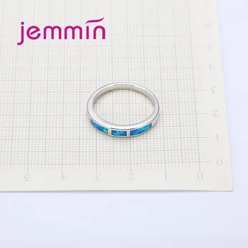 Jemmin Classic Fashion Dievčatá Najlepší Darček, aký Unikátny Opal Crystal Úzke Prst Prsteň Reálne 925 Strieborný Prsteň pre Zapojenie sa Bijoux