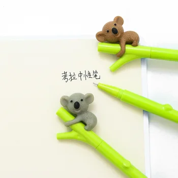 3 ks/veľa Kawaii 0,5 mm čierny atrament, pero cartoon zvierat koala gél perá pobočky design Office Školské potreby kancelárske potreby caneta 04143