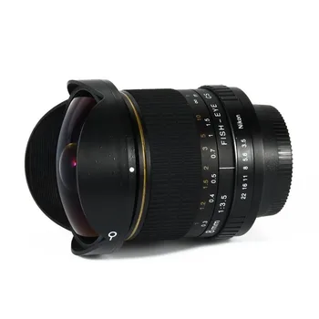 8mm F/3.5 Ultra Širokým Uhlom Fisheye Objektív pre APS-C/ Full Frame Nikon D800 D700 D3200 D5200 D5500 D7000 D7200 D90 D3 DSLR Fotoaparát