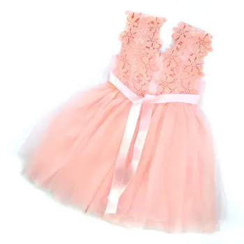 2017 Letné Baby Girl Dress Čipky Kvet Dieťa Dievča Oblečenie Princess Tutu detské Šaty vestidos infantis dievčatá tutu šaty