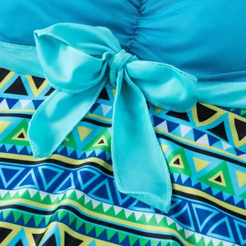 2017 Tankiny Plavky Ženy Dvojdielne Obleky Blue Print Dve Kus Plavky S Šortky Plus Veľkosť Brazílske Plavky Plážové Oblečenie