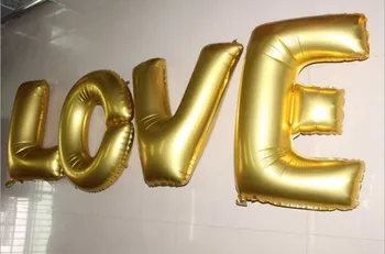 Nový Príchod Zlaté Svadobné Balóny s 26 písmeno abecedy 35 cm/75 cm/90 CM Veľkosť pre Strany Rekvizity Svadobné Dekorácie