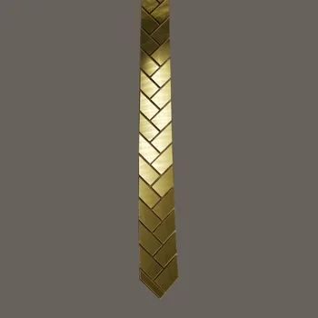 Móda Mužov Lesklý Zlatá Farba Chudá Akryl Kravata Kravatu olivová ratolesť Tvar, Geometrický Svadobný Doplnok Krku nosiť Kravatu Kravata