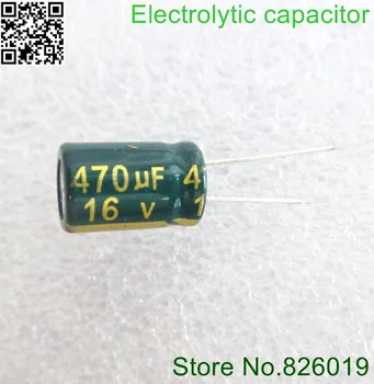 16V 470UF 8*12 vysoká frekvencia nízka impedancia hliníkové elektrolytický kondenzátor 470uf 16v