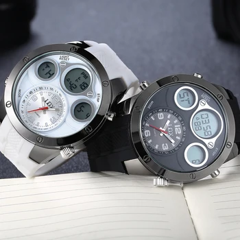 LOX Muži Fashion & Bežné Analógové Digitálne Multifunkčné Hodinky s Duálnym zobrazovaním náramkové hodinky Quartz Vonkajšie Zábavu Hodiny Relojes Hombre
