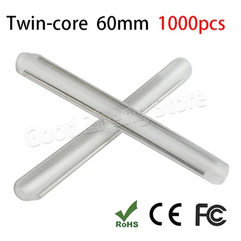 1000pcs 60 mm twin-Fusion core Spájať ochrany rukávy heat shrink sleeve pre FTTH káble