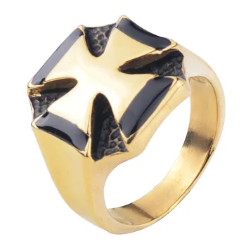 Valily Šperky Mužov Vintage Smalt Železný Kríž Medaila Krúžok z Nehrdzavejúcej ocele druhej Svetovej Vojny Prsty Krúžok Strany Módne Šperky Prstene