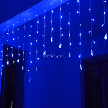 1.5x0.5m LED Reťazec Vianočné Rozprávky Svetlá Motýľ Guirlande Lumineuse Guirlande LED Záves Svetlá Svadobné Party Dekorácie