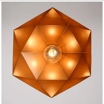 Moderný Minimalistický Geometrické Železa Kosoštvorec Diamantový Prívesok Svetlo Bar Office Reštaurácia Osobné Tvorivé Lampy