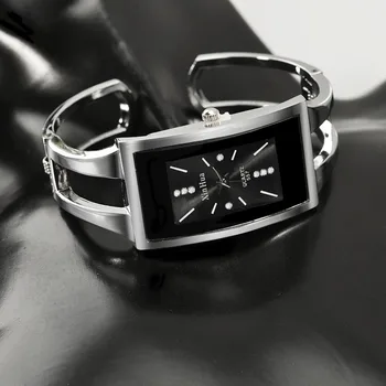 Muži Sledovať Obdĺžnik Dial Hodinky XIRHUA Značka Crystal Black Fashion Hodinky z Nerezovej Ocele Náramok Náramkové hodinky relogio masculino
