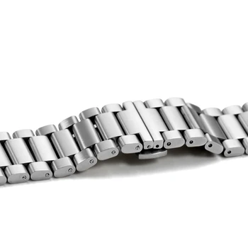 CHIMAERA 22 mm Striebornej Nerezovej Ocele Watchband Hodinky Remienok s nasadenie pracka pre Moto 360 Kamienkové čas pre LG G hodinky