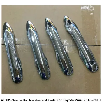 Vysoká Kvalita Pre Toyota Prius 2016 2017 2018 auto tvarovanie krytu detektora stick rám lampa výbava ABS chrome dvere auta rukoväť 4pcs