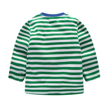2018 Nové chlapci Dievčatá Tshirt detské oblečenie na jeseň bavlna, dlhý rukáv prekladané nášivka dieťa oblečenie, módne o-krku deti Tričká Topy