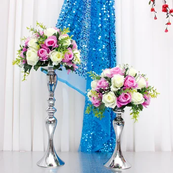 Kvet loptu držiteľ displej svadobný stôl centerpieces dekorácie svietniky Stojan na Kvety Váza, Svietnik Candelabra 20pcs