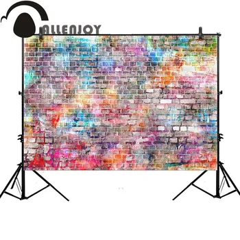 Allenjoy fotografie studio fondov graffiti tehlovej steny farebné akvarel módne pozadí photobooth tlačené odborné