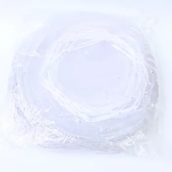 50pcs priemer 26 cm biele Okrúhle Vrecko Organza Vrecka Šnúrkou šperky balenie vrecia na Svadbu/darček/potraviny/sladkosti/Vianoce